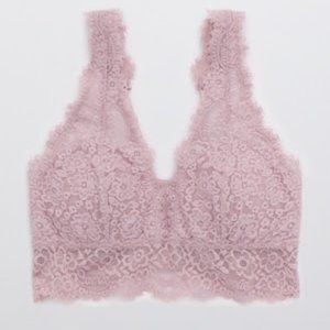 Aerie Eyelash Lace Plunge Bralette